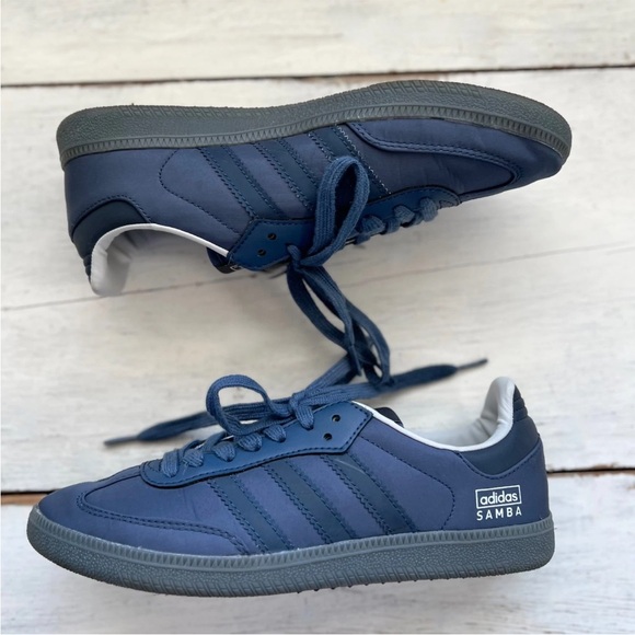 Adidas SAMBA OG Nylon Mens 7 /Womens 8.5 Preloved Ink Blue Sneakers Shoes IG6169 - Picture 7 of 13